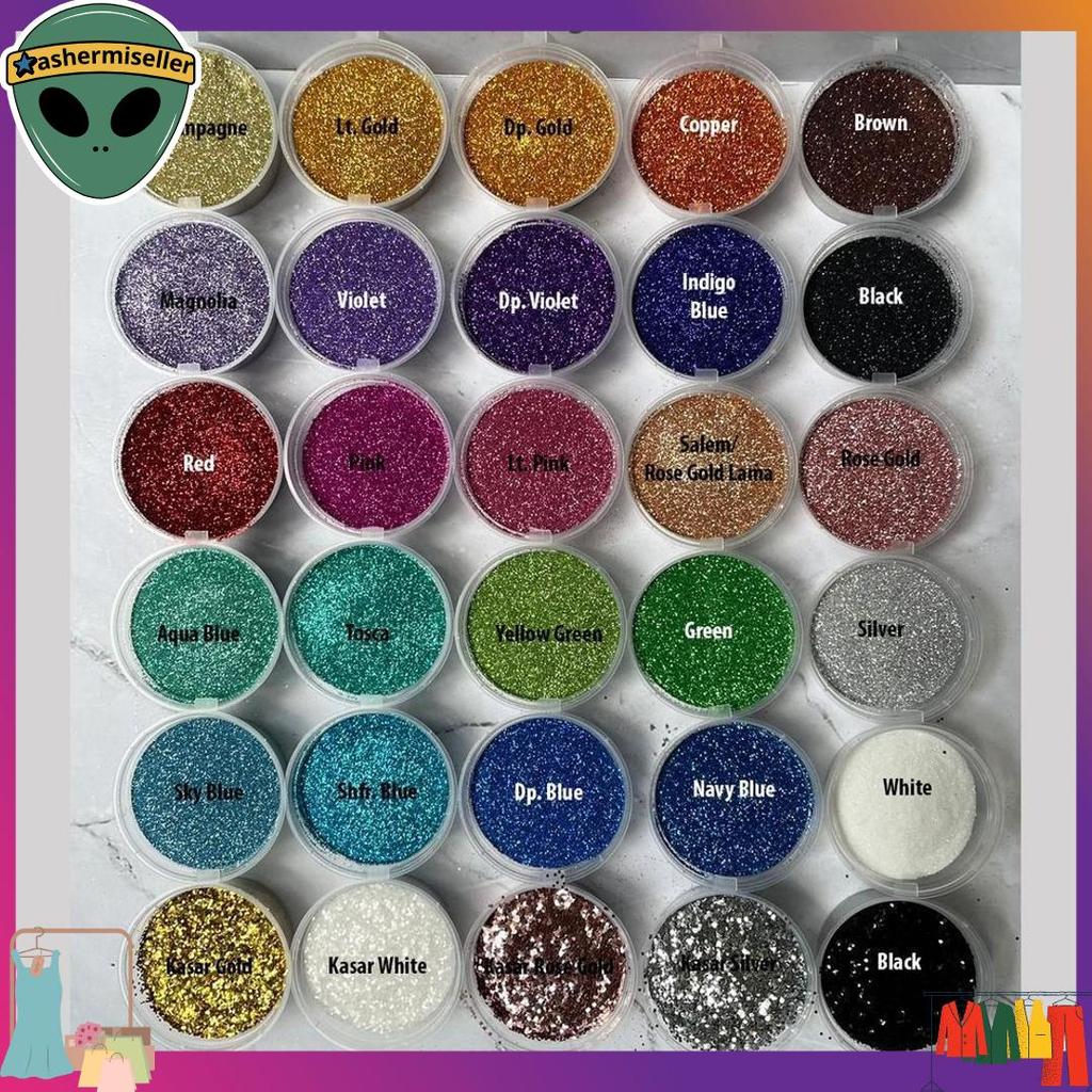 Cod 100G Glitter Bubuk Powder Gliter Serbuk Glitter Bahan Henna, Slime, Nail Art, Resin