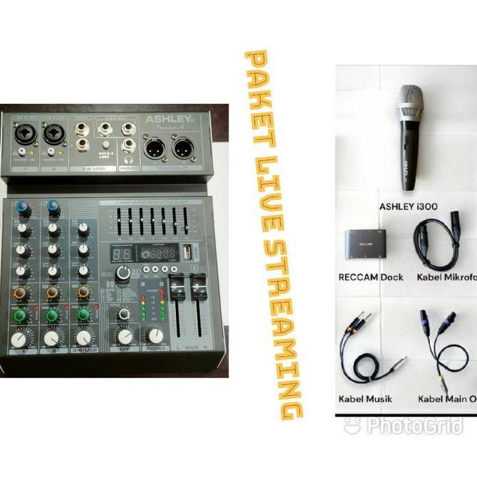 PAKET LIVE STREAMING KARAOKE MIXER ASHLEY MIC ASHLEY