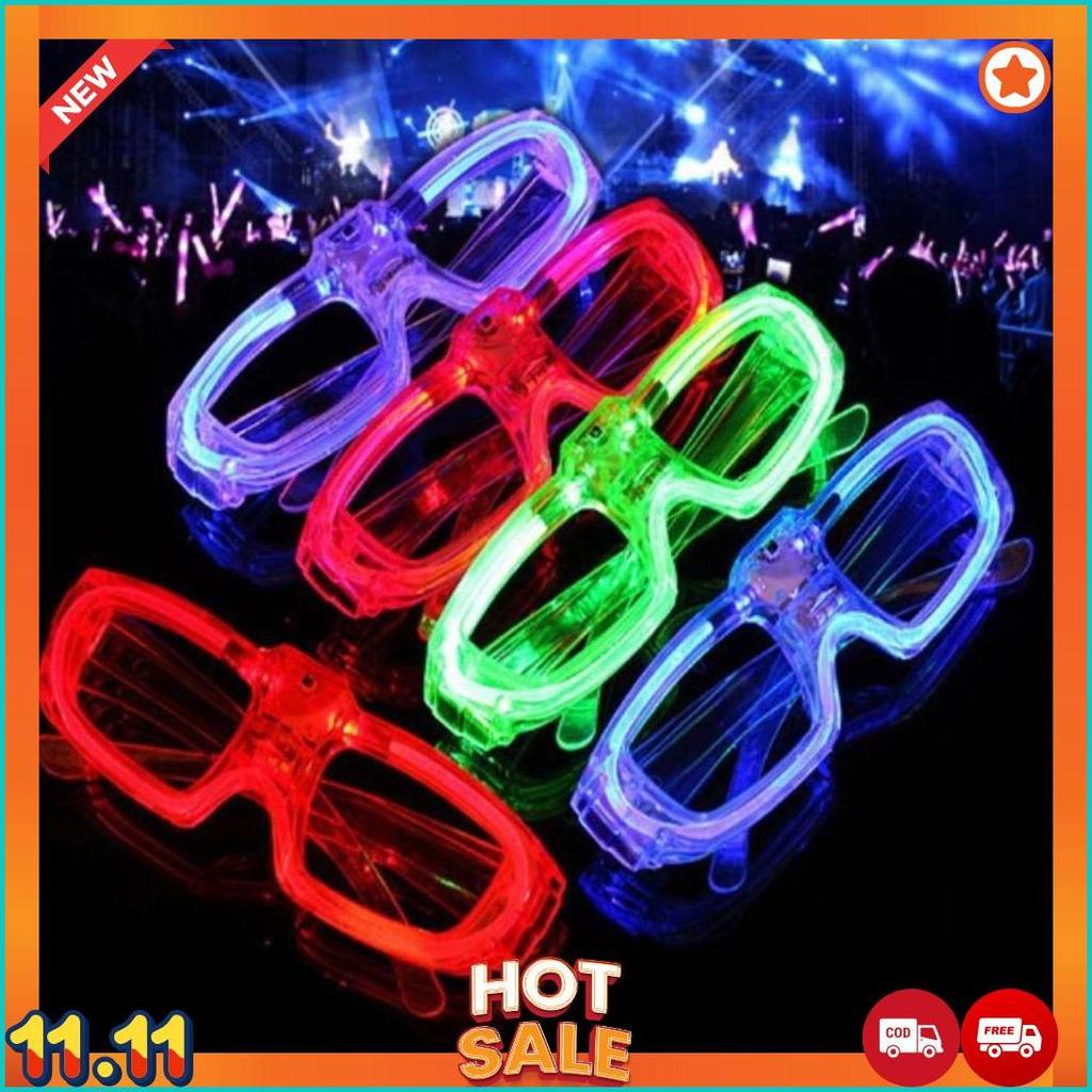 Kacamata Led Kotak - Kacamata Pesta Karnaval Warna Warni Cod  [A6]