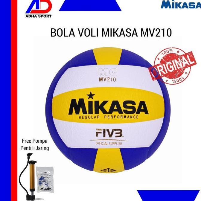 Free Pompa + Pentil  PROLIGA Bola Voli Volly Voly Mikasa Japan MV210 / MV 210 Vollyball MVBMV210ZZZZ
