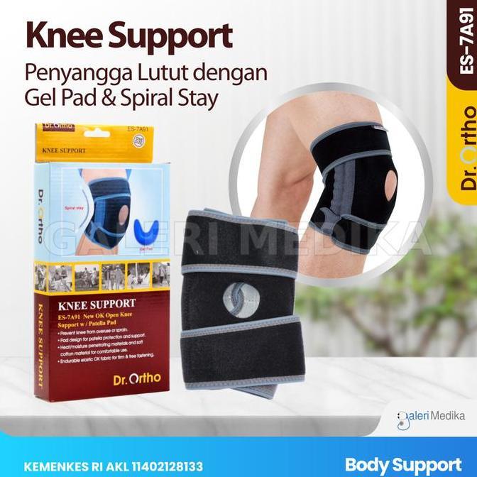 Penyangga Lutut Dr. Ortho Es-7A91 Knee Support Silicone Pad