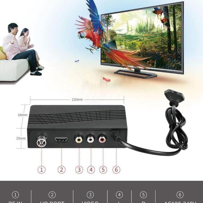 STB DVB DTV DIGITAL TV CHANNEL YOUTUBE/IPTV Set Top Box TV Digital Receiver DVB-T2 Penerima Siaran F