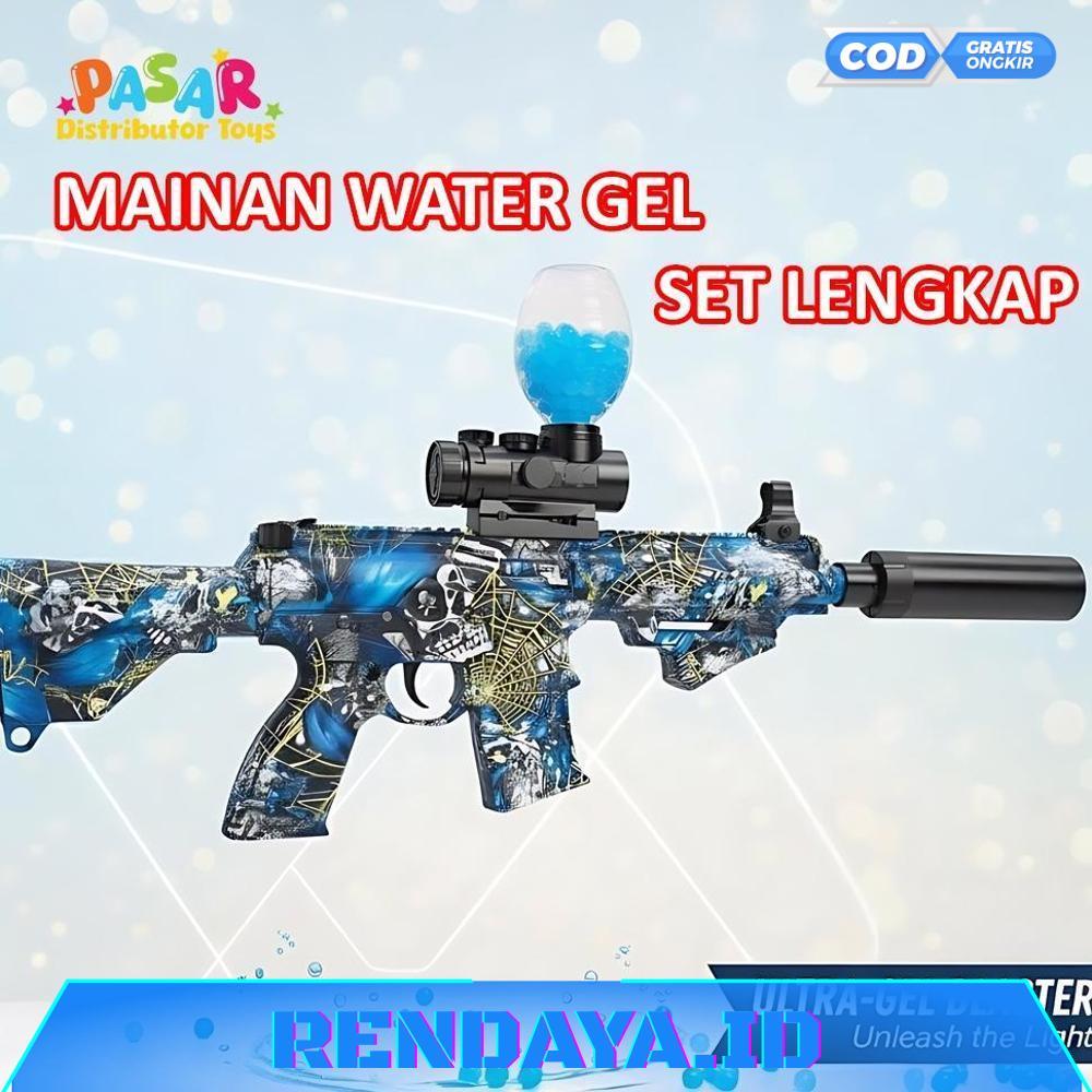 Cuci Gudang Mainan Anak D-6650/WH82-4 M416 GEL BLASTER Mainan Tembakan Bal Elektrik M416 Lampu Akses