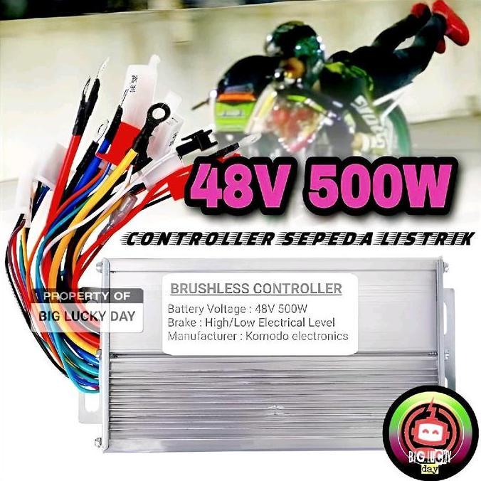 CONTROLLER SEPEDA LISTRIK UNIVERSAL 48V 500W KONTROLER CONTROLER 48VOLT 500WATT MODUL BOX MESIN PENG