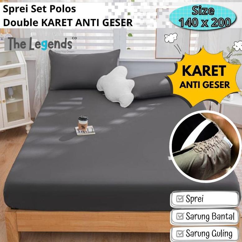 Sprei Karet Polos 140x200 Anti Geser | 140x200x15 | 140x200x20 | 140x200x25 | 140x200x30 | Lembut