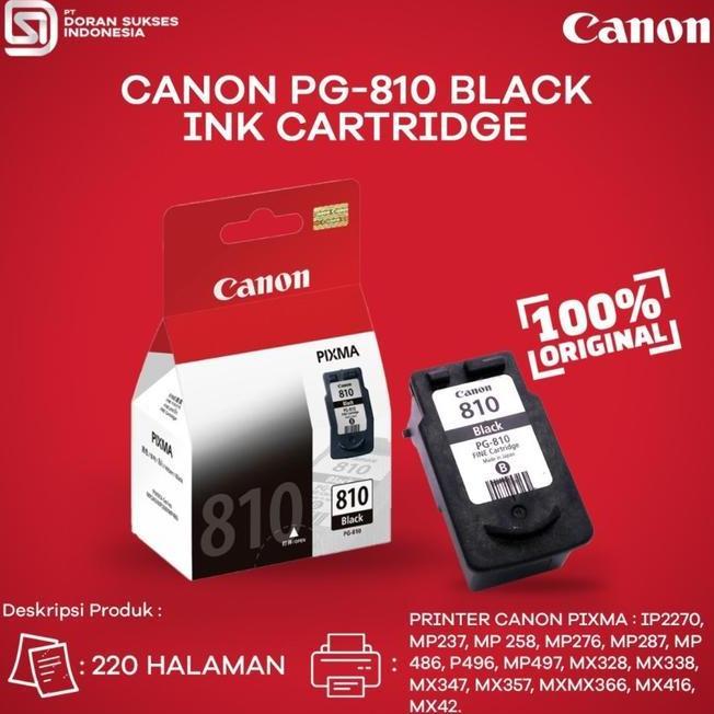 Cartridge Tinta Canon Pg810 Pg810 Bla Printer Ip2770 Ip2772 Mp237
