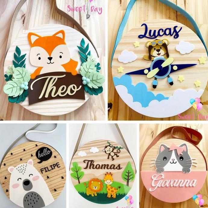 Hiasan Dinding Custom Nama Kamar Anak Souvenir Kado Ulang Tahun Wisuda