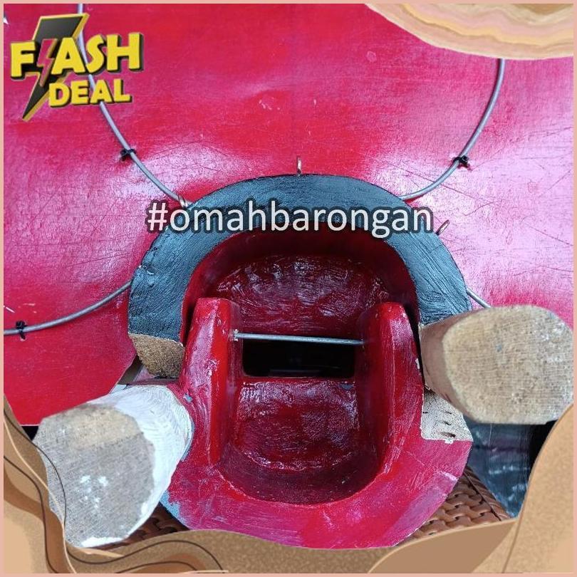 BARONGAN UKURAN 18 JAMANG DREM MOTIF TELON BIRU FULL SET KEMUL DENGAN KLINTING DSKN11