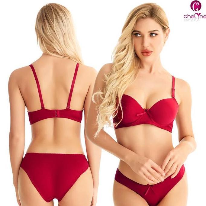 NEW CHELYNE BH ( BRA + CD ) SPANDEX LYCRA V1689 PREMIUM PUSH-UP BRA STELAN ORI