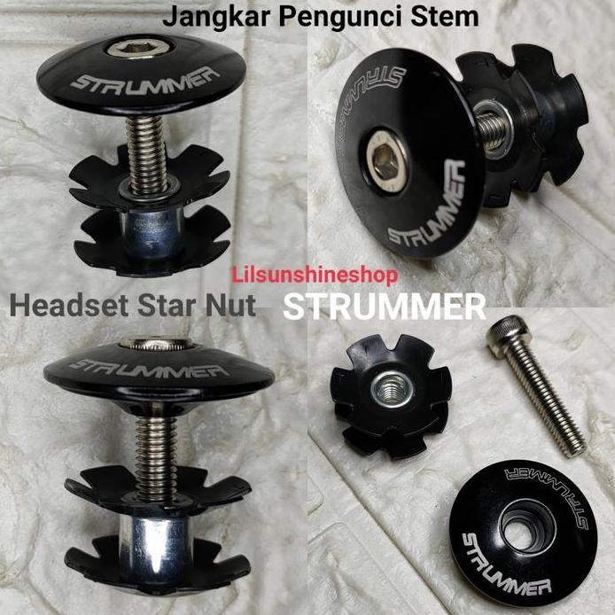 Jangkar Stem Lock STRUMMER Starnut Pengunci Fork Oversize 28.6mm Sepeda Roadbike MTB BMX Fixie Lipat