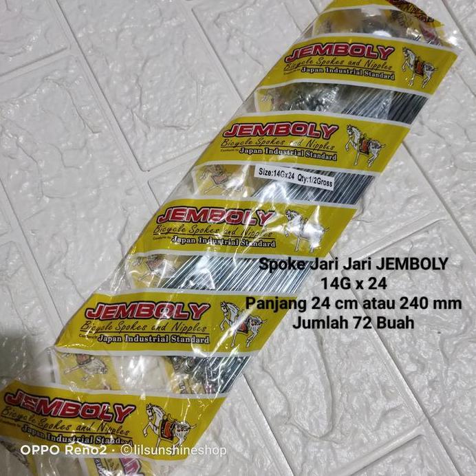 Spoke Jari Ruji 240mm JEMBOLY 14Gx24 Velg Rims Sepeda Mini 24 Jadul Dan Roadbike Fixie 700c Double W