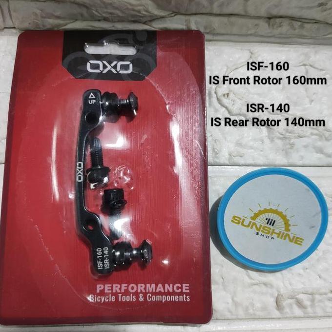 Adaptor Caliper Disc Brake Sepeda OXO Depan ISF 160 Belakang ISR 140 Sepeda MTB SELI