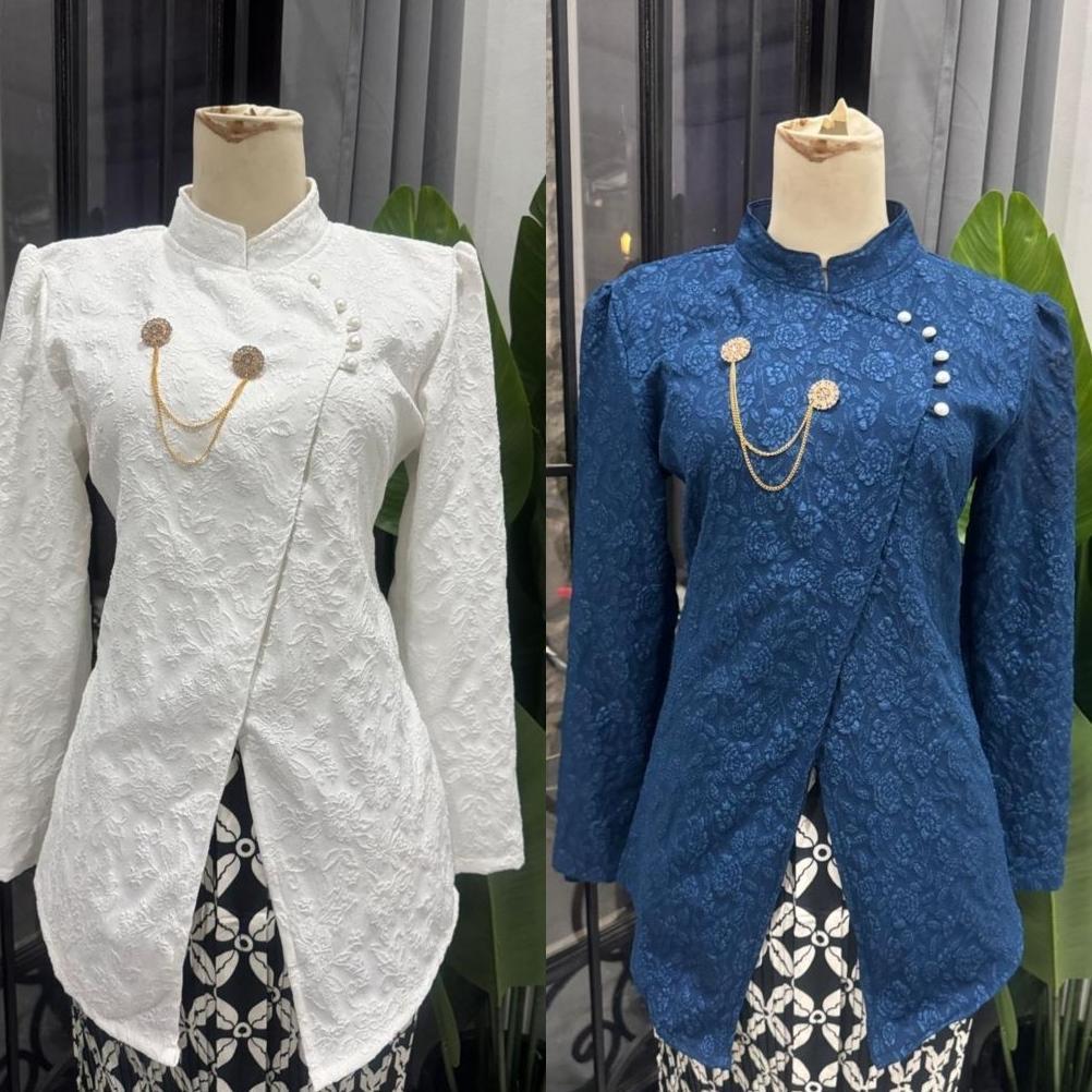 Atasan Kebaya Janggan FUKURO Jaguar / Kebaya Wanita Modern / Kebaya Acara Formal