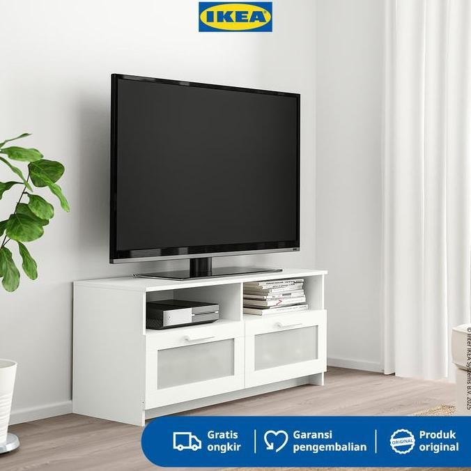 IKEA BRIMNES Meja TV Dengan Penyimpanan Putih 120x41x53 cm   Furniture CO