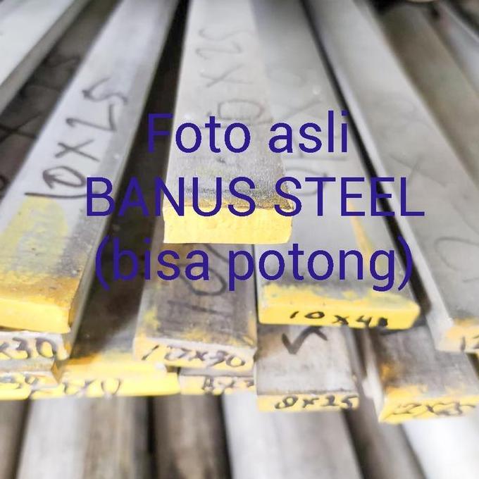 Strip stainless tebal 5 mm x 25 mm x 1 meter plat strip stainless 201
