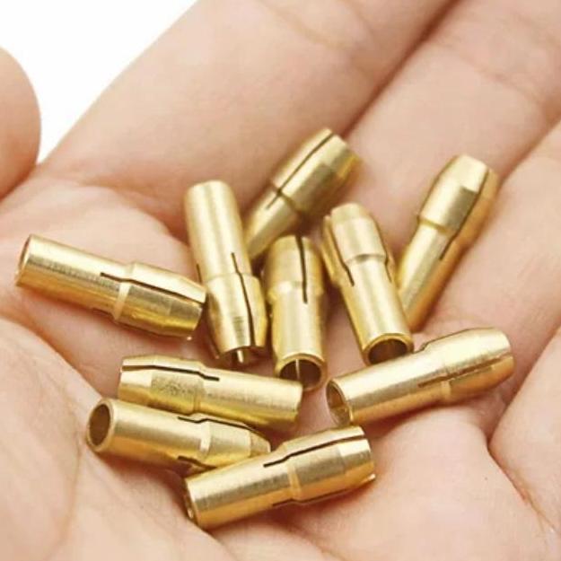 BRASS COLLET KUNINGAN MINI BOR CHUCK GRINDER DRILL 1MM 2MM 3MM COLET