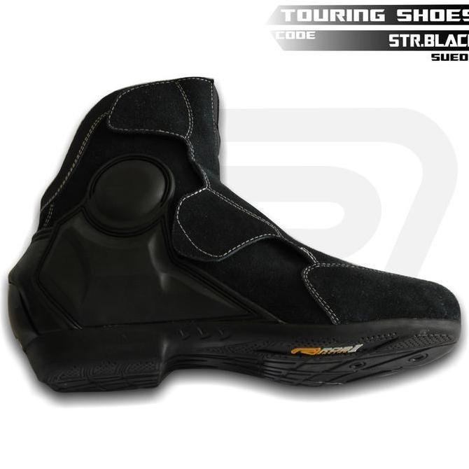 ROB1 Sepatu Touring RACING (BLACK&BROWN)