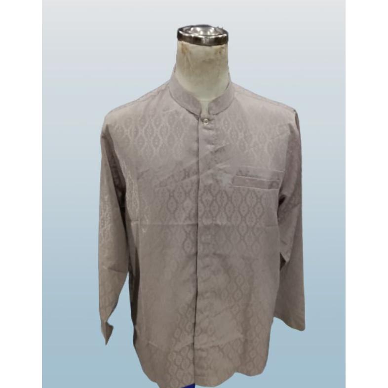 Benhill Kemeja Koko Pria "Tenun Sultan" Cotton Dobby Lengan Panjang