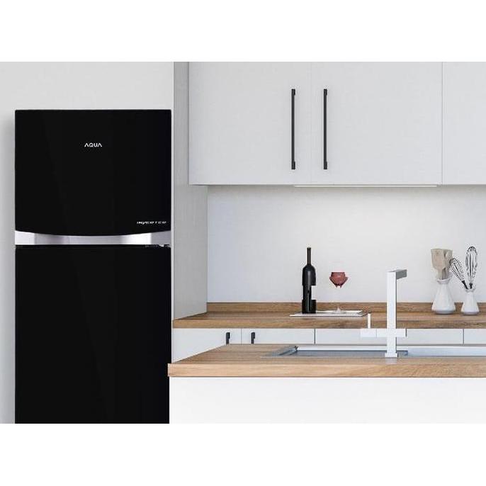 Murah Kulkas Aqua 2 Pintu | Glass Door | Aqrd275R | Aqr-D275R | Aqr-D275