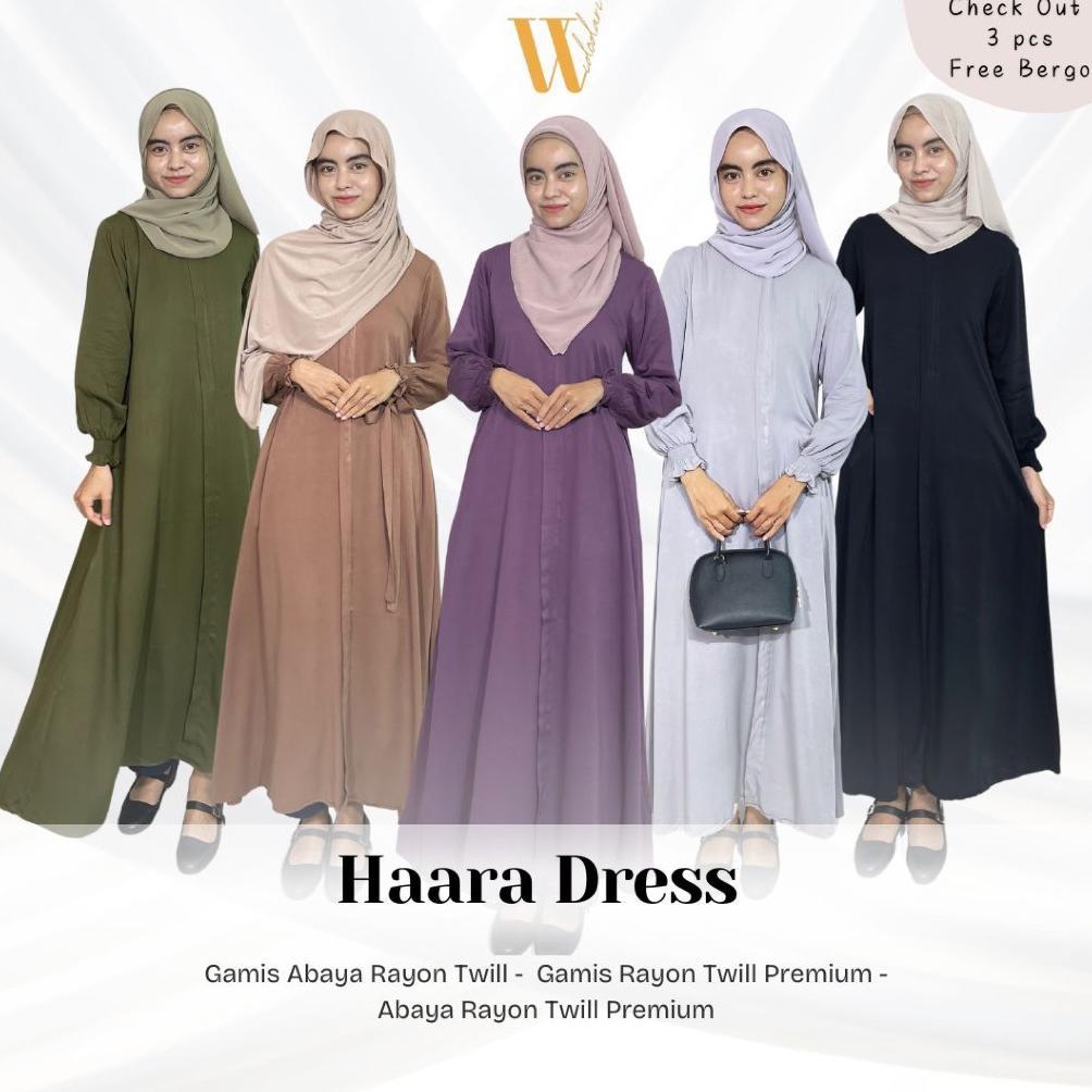 Widodari | Haara Dress - Gamis Abaya Rayon Twill - Gamis Rayon Twill Premium - Abaya Rayon twill pre