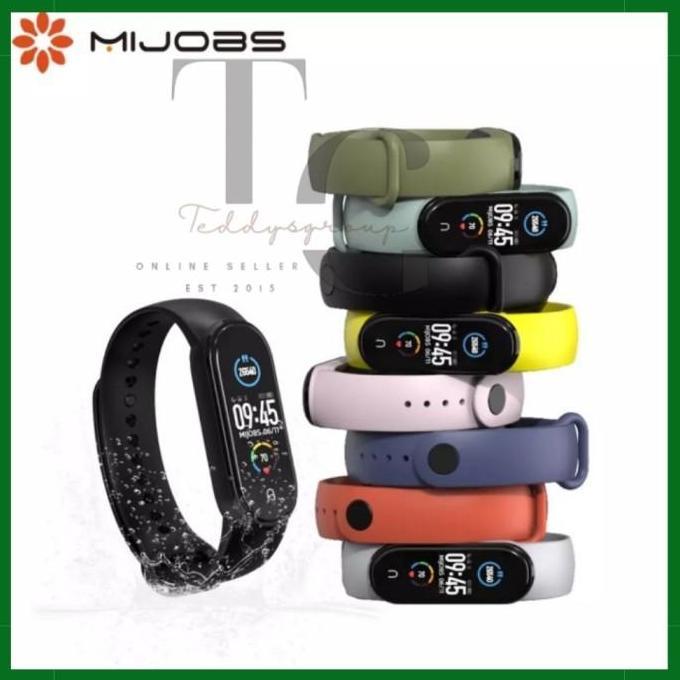 New- Mijobs Strap Mi Band 5 Mi band 6 Silicone Strap Original Mijobs Strap