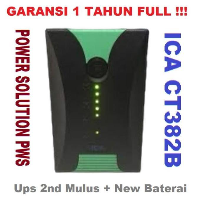 UPS ICA CT382B 600VA / 300Watt With AVR Stabilizer [ UPS 2ND Mulus + New Baterai Bergaransi ] Murah