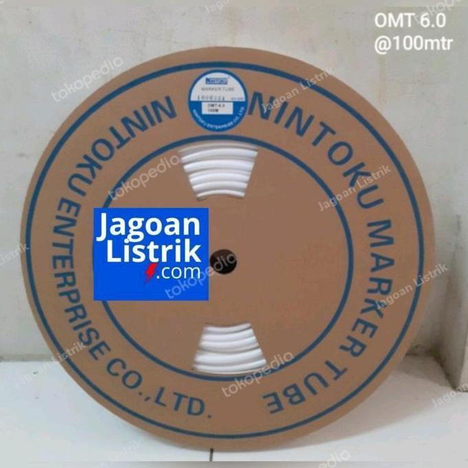 Promo Marker Tube 6mm, Tube Marker Nintoku 6 mm OMT 6.0 mm 1 Roll 100 meter Kabel Putih Pvc Diskon