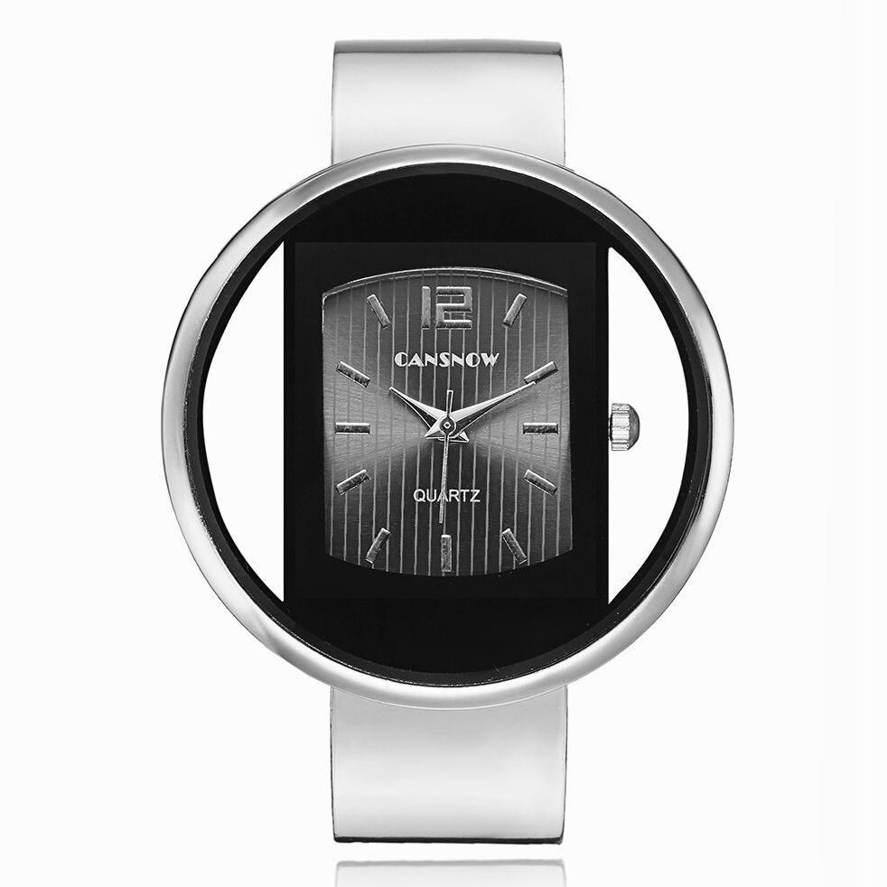 Jam tangan gelang wanita CANSNOW BULAT CS125 Merek Mewah Emas Perak Wanita Jam Tangan Wanita Jam Tan