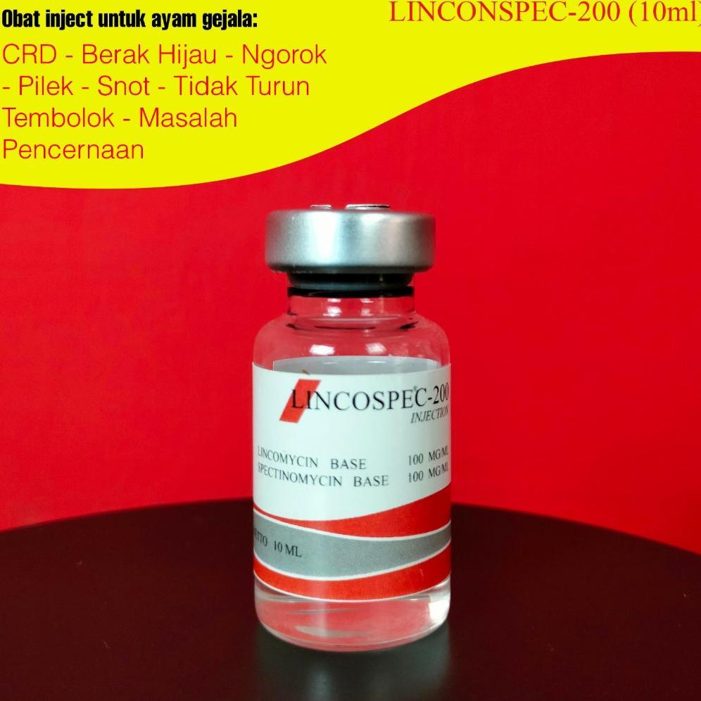 Anggun - Lincospec - 200  (Repack) Obat Inject Ayam Flu Snot Crd Ngorok 5 & 10Ml - Gratis Ongkir Xtr