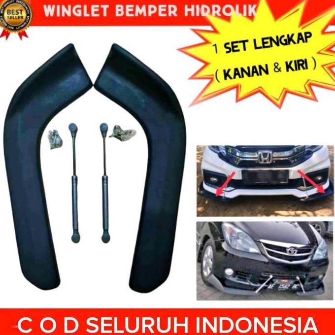1dozzketer - pelindung bemper depan mobil universal winglet hidrolik anti pecah anti gores racing