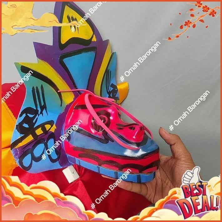 BARONGAN ANAK MAINAN CAPLOKAN SPON UKURAN KECIL MOTIF KAYU DEVIL DSKN11