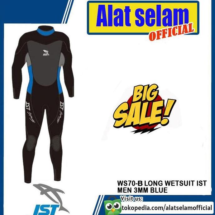 Spesial Ws70-B Long Wetsuit Scuba Diving Ist Men Baju Selam 3Mm Neoprene Pria