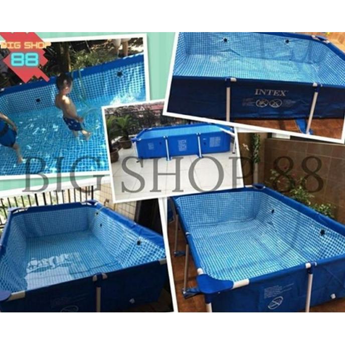 Terjangkau Intex Kolam Renang Portable Frame Pool 3 Meter Bonus Pompa Filter