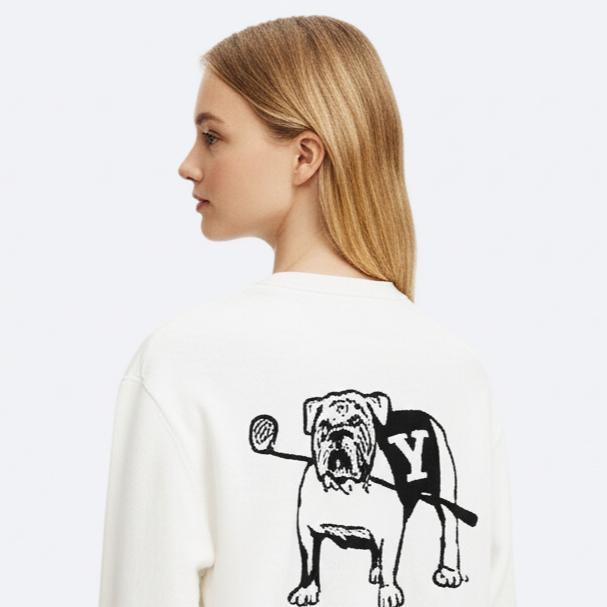 Sweater Crewneck Bulldog Golf - TM White Katun