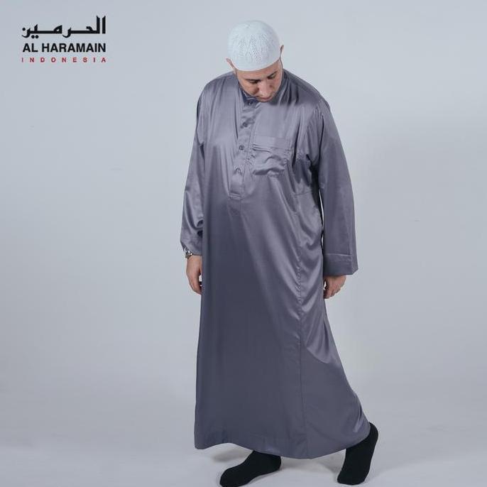 AL Haramain Jubah / Gamis Pria Dewasa Viet | Silver I Abu Tua Terlaris