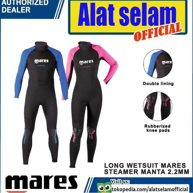 Long Wetsuit Mares Steamer Manta 2.2mm Men Women Baju Selam Diving