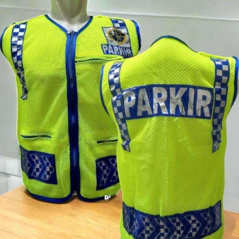 Rompi Parkir Petugas Hijau Bahan Jaring XL