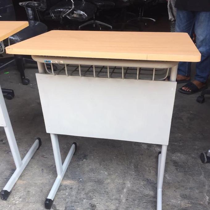 Terlaris Meja Belajar / Meja Kerja / Meja Les, Kayu Lapis + Kaki Besi 60X40Cm