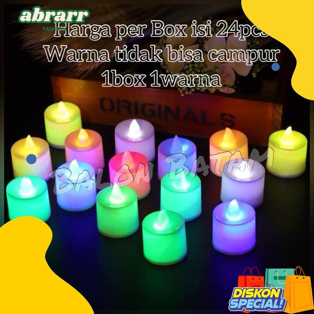 Lagi Diskon Nih Grosir Isi 24Pcs Lilin Mini Led / Lilin Elektrik / Lampu Hias Natal