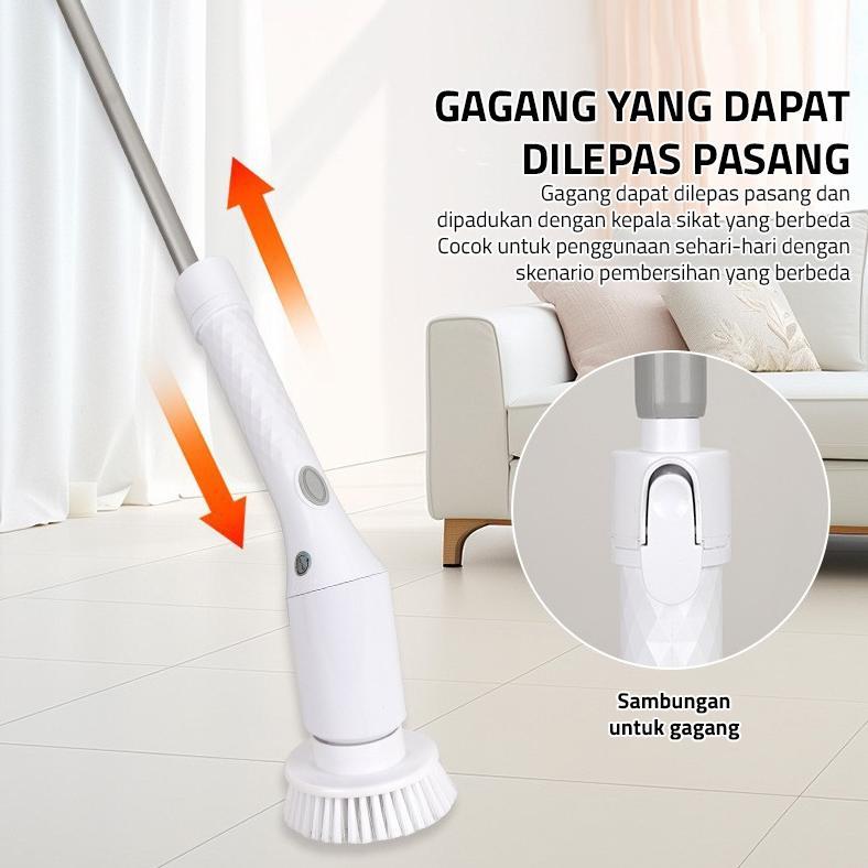 GM Bear Sikat Kamar Mandi Electric 6IN1 2114 AFL - Sikat WC Elektrik Sikat Lantai Kamar Mandi Elektr