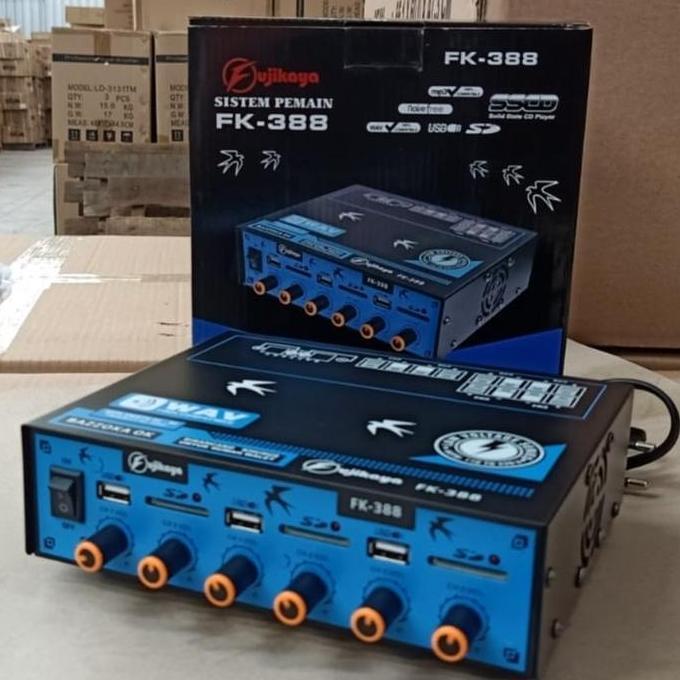 TERBARU - AMPLI WALET MURAH  3 USB 6 CHANNEL  FK 388