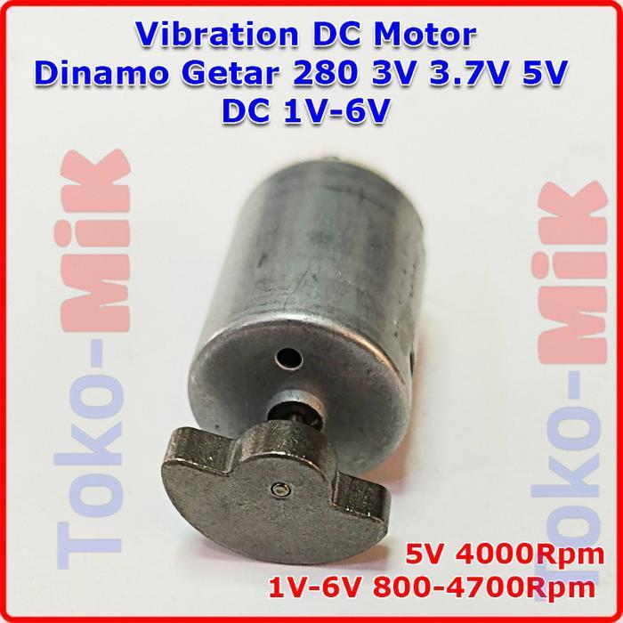 Dinamo Motor Getar Vibrate Vibration 280 RS-280 DC 5V 3.7V 4.2V 1V-6V Penghasil Getaran Goyangan