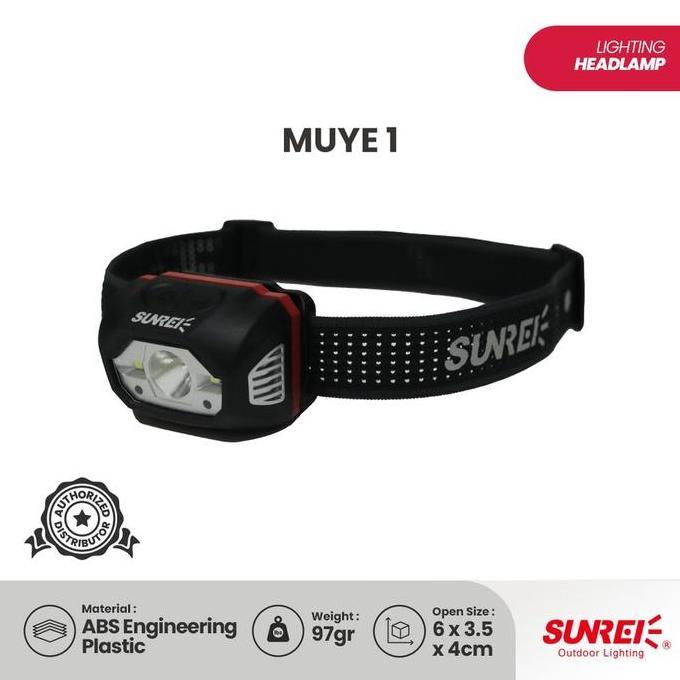 Diskon Sunrei Headlamp Lampu Kepala Muye 1