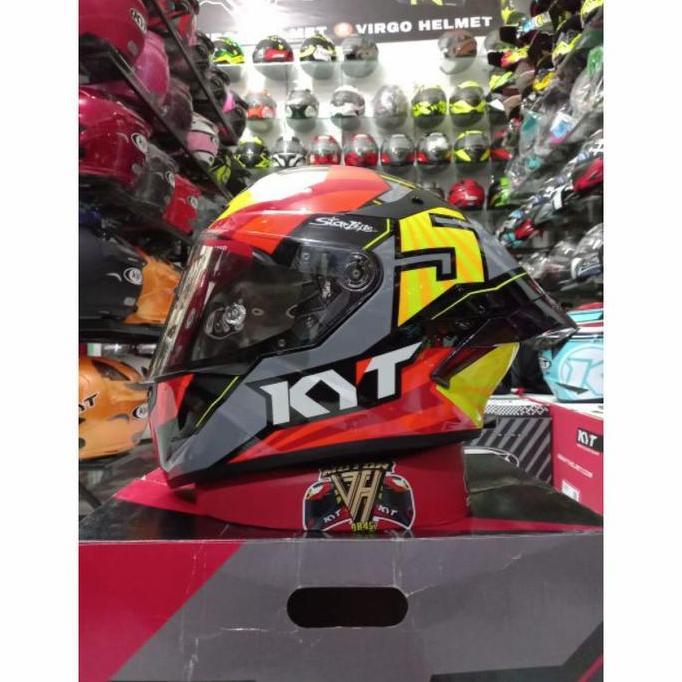 KYT HELM TT COURSE JAUME MASIA 2019+SPOILER 3D+ TIER OF+STIKER VISOR