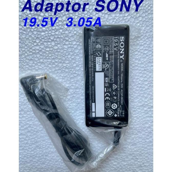 New Adaptor TV SONY 19.5V 3.05A Ori - Adaptor SONY 19.5 Volt 3.05 Ampe