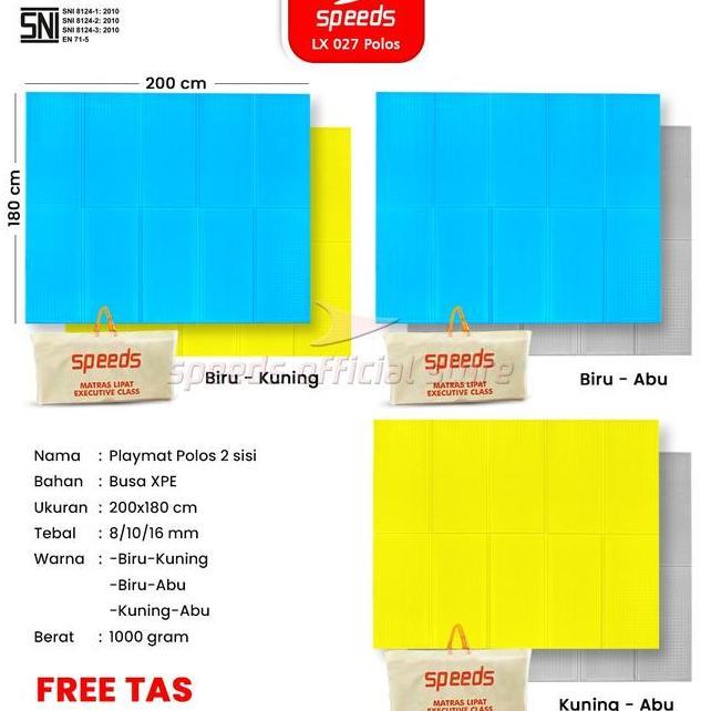 Speeds Sni Matras Camping Playmat Bayi Polos Lipat Xpe Foldable 02715