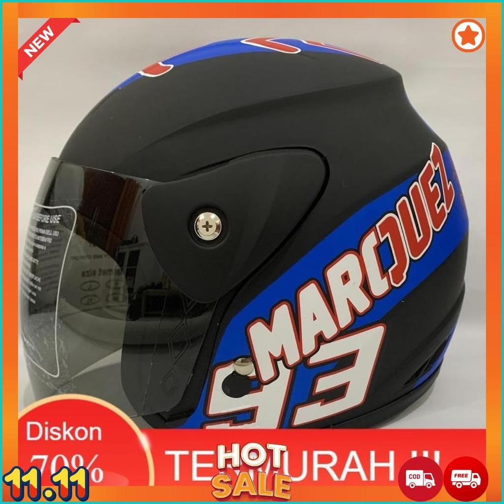 Helm Evo Semut Merah Hitam Doff Helem Nuvo Helmet Sni Dewasa Cod