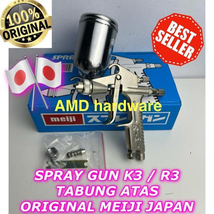 ORIGINAL SPRAY GUN R3 K3 SPET MINI SEMPROTAN CAT KOMPRESOR 0.6mm