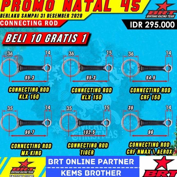 STANG PISTON BRT KLX CRF TIGER TERMURAH