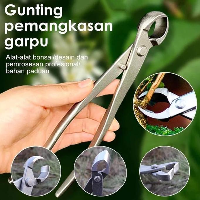 Gunting Dahan Pemotong Catok Bonsai Cembung 21Cm Cabang Pohon Berkebun Tanaman Hias